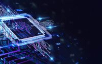 Artificial intelligence (AI), machine learning and modern computer technologies concepts. Business, Technology, Internet and network concept.